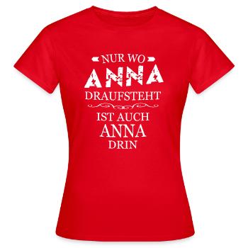 Anna - Frauen T-Shirt - Rot - Vorne - AI Model Female 172 dark (172cm)