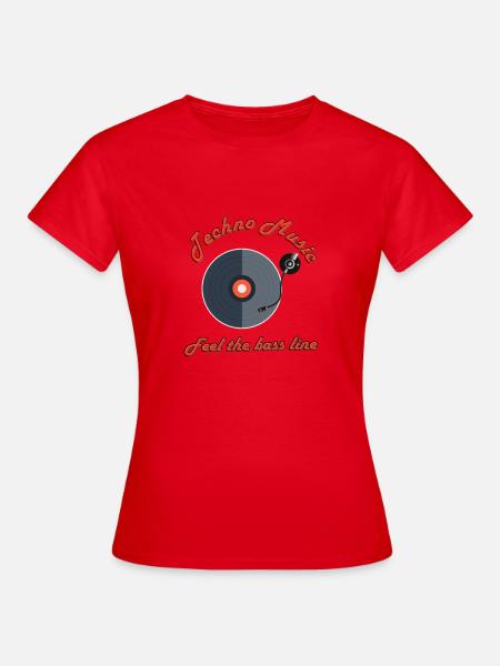 Techno Music - Frauen T-Shirt - Rot