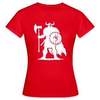 Guerrier viking - T-shirt Femme - rouge - Devant - AI Model Female 172 dark (172cm)