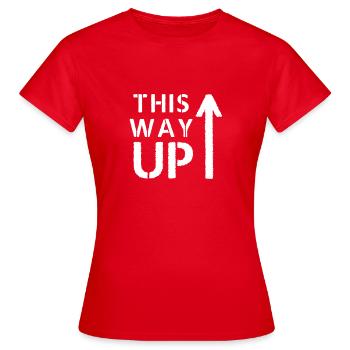 DIESEN WEG HOCH - Frauen T-Shirt - Rot - Vorne - AI Model Female 172 dark (172cm)