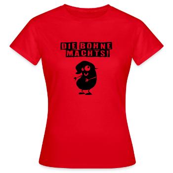 Die Bohne machts - Frauen T-Shirt - Rot - Vorne - AI Model Female 172 dark (172cm)