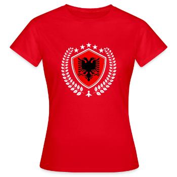 Albanie - T-shirt Femme - rouge - Devant - AI Model Female 172 dark (172cm)