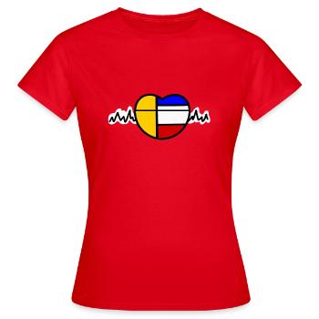 Heart Hommage a Mirò - Frauen T-Shirt - Rot - Vorne - AI Model Female 172 dark (172cm)
