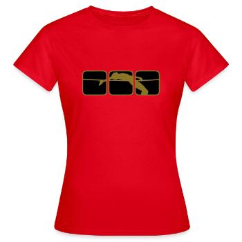 hochsprung 1 - Frauen T-Shirt - Rot - Vorne - AI Model Female 172 dark (172cm)