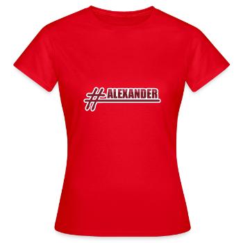 Alex - Frauen T-Shirt - Rot - Vorne - AI Model Female 172 dark (172cm)