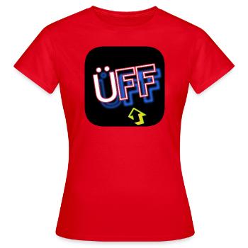 Üff [Status] - Frauen T-Shirt - Rot - Vorne - AI Model Female 172 dark (172cm)
