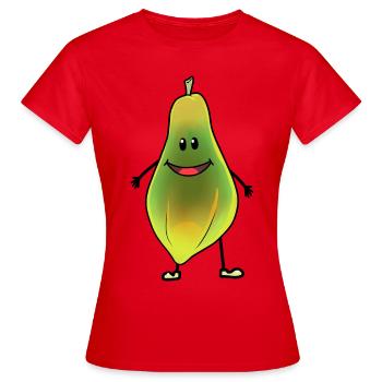 Fruits Fruits Tropicaux Fruits Fruits Fantaisie Papaye - T-shirt Femme - rouge - Devant - AI Model Female 172 dark (172cm)