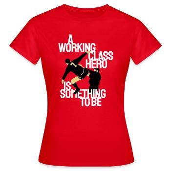 Héros de la classe ouvrière (Eric Cantona) - T-shirt Femme - rouge - Devant - AI Model Female 172 dark (172cm)