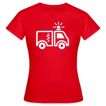 Ambulance - T-shirt Femme - rouge - Devant - AI Model Female 172 dark (172cm)