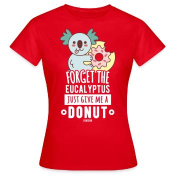 Koala Donut Eukalyptus Australien - Frauen T-Shirt - Rot - Vorne - AI Model Female 172 dark (172cm)