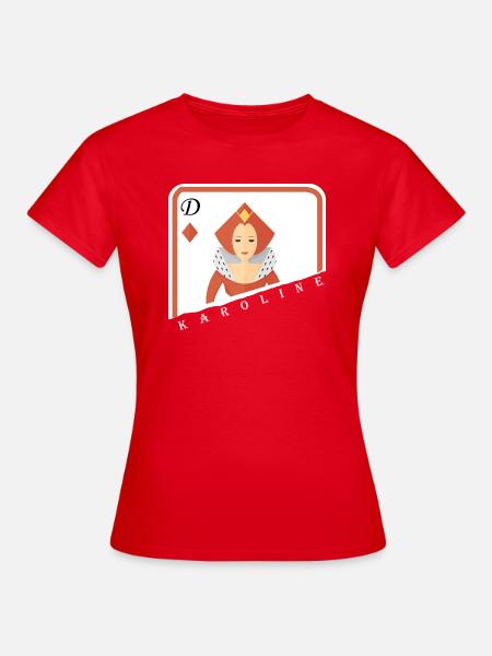 Karoline dame jeu de cartes! - T-shirt Femme - rouge