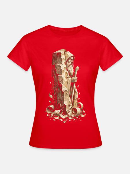 Holzschnitzerei Schnitzen Holzschnitzen - Frauen T-Shirt - Rot