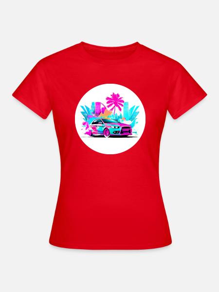 Miami Car 5 - Frauen T-Shirt - Rot