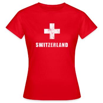 Suisse fans foot jersey Suisse fans - T-shirt Femme - rouge - Devant - AI Model Female 172 dark (172cm)