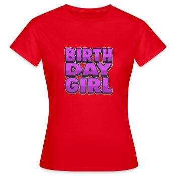 Fille d'anniversaire - Fille d'anniversaire - T-shirt Femme - rouge - Devant - AI Model Female 172 dark (172cm)