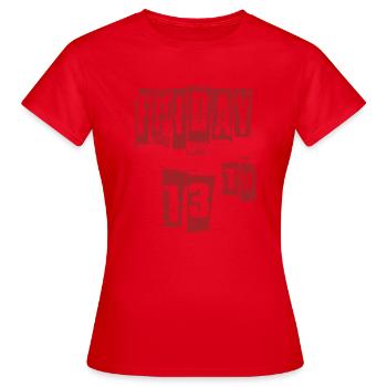 Du vendredi 13 au vendredi 13 - T-shirt Femme - rouge - Devant - AI Model Female 172 dark (172cm)