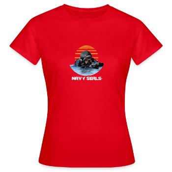 Navy Seals Rescue Diver - T-shirt Femme - rouge - Devant - AI Model Female 172 dark (172cm)