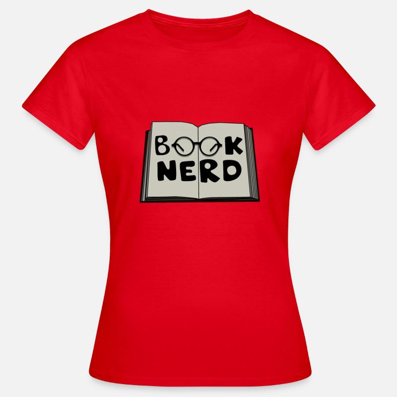 Book Nerd - Women's T-Shirt - red