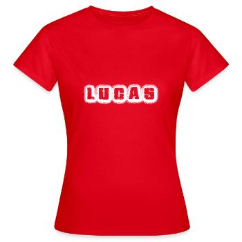 Lucas - T-shirt Femme - rouge - Devant - AI Model Female 172 dark (172cm)