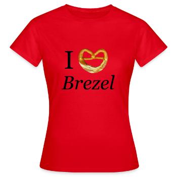 Bretzel - T-shirt Femme - rouge - Devant - AI Model Female 172 dark (172cm)
