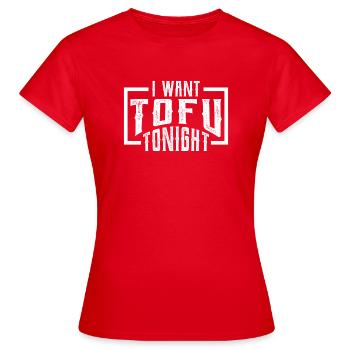 T-shirt en tofu - T-shirt Femme - rouge - Devant - AI Model Female 172 dark (172cm)