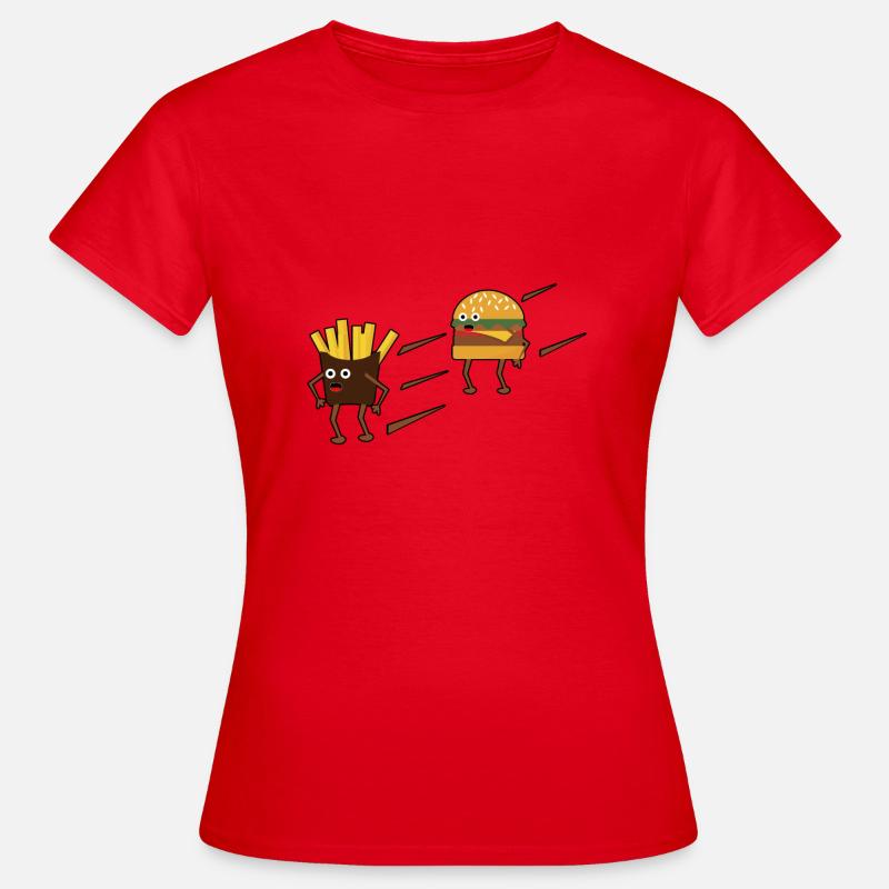Burger chips gift - Women's T-Shirt - red
