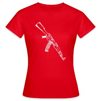 AK47 Kalachnikov AK47 Propriétaire du fusil - T-shirt Femme - rouge - Devant - AI Model Female 172 dark (172cm)