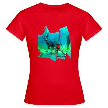 T-shirt kangourou kangourou kangourou kangourou - T-shirt Femme - rouge - Devant - AI Model Female 172 dark (172cm)