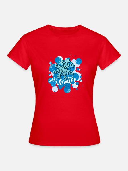 Bonjour l'hiver - T-shirt Femme - rouge