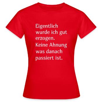 Énonciation drôle - T-shirt Femme - rouge - Devant - AI Model Female 172 dark (172cm)