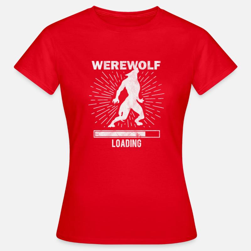 Werewolf werewolf saying transformation full moon - Women's T-Shirt - red
