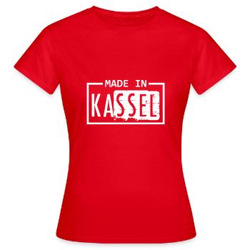 Kassel - Frauen T-Shirt - Rot - Vorne - AI Model Female 172 dark (172cm)