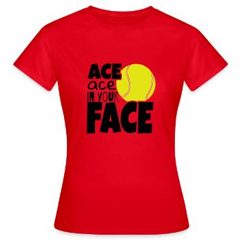 Cadeau de balle de balle de tennis balle de tennis - T-shirt Femme - rouge - Devant - AI Model Female 172 dark (172cm)