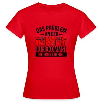 pension - Women's T-Shirt - red - Front - AI Model Female 172 dark (172cm)