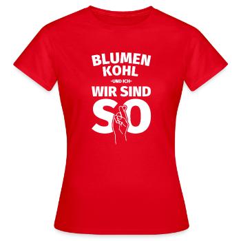 Blumenkohl Geschenke Blumenkohl Liebhaber T Shirt - Frauen T-Shirt - Rot - Vorne - AI Model Female 172 dark (172cm)