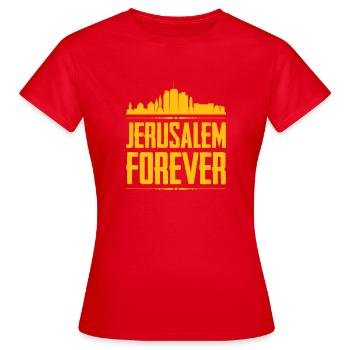 T-shirt Cadeau Jérusalem pour toujours Israël - T-shirt Femme - rouge - Devant - AI Model Female 172 dark (172cm)