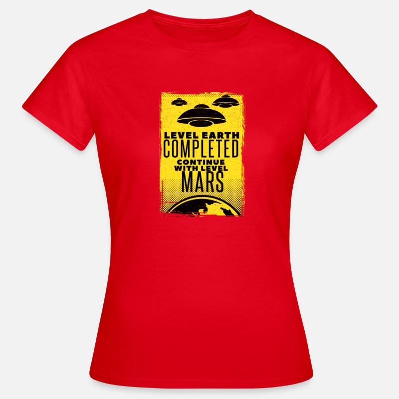 Alien attack on the solar system - Women's T-Shirt - red