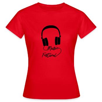 concert - T-shirt Femme - rouge - Devant - AI Model Female 172 dark (172cm)