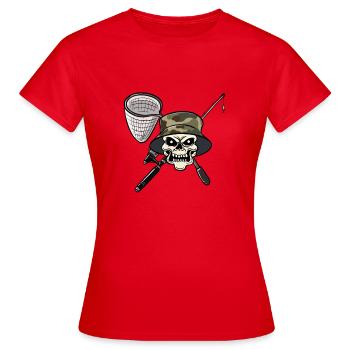 Casquette camouflage filet de pêche - T-shirt Femme - rouge - Devant - AI Model Female 172 dark (172cm)