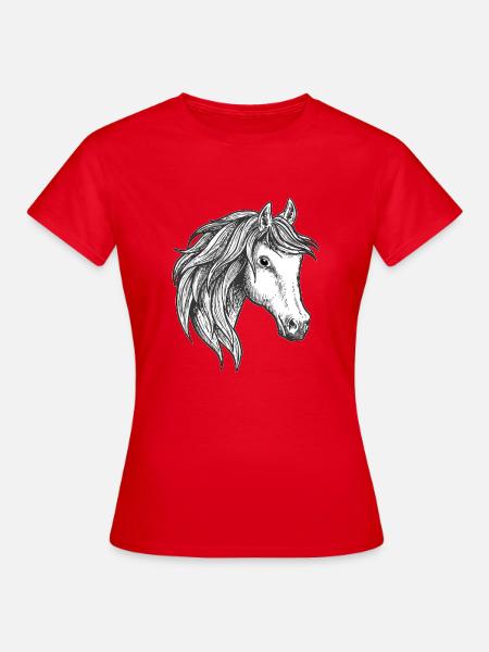 Cheval d'équitation cheval de cheval andalou d'équitation - T-shirt Femme - rouge