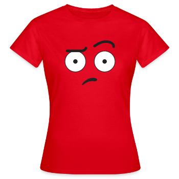 Verwirrte Emojis - Frauen T-Shirt - Rot - Vorne - AI Model Female 172 dark (172cm)