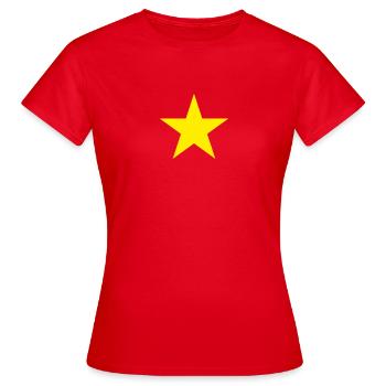 Vietnam flag star Vietnamese Southeast Asia - Women's T-Shirt - red - Front - AI Model Female 172 dark (172cm)