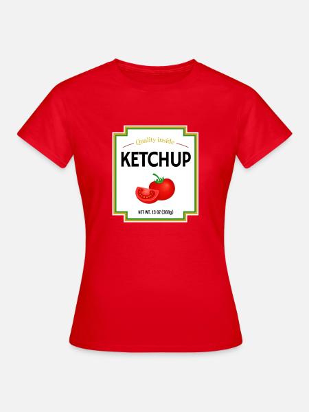 Ketchup Partner Kostüm Fasching Karneval - Frauen T-Shirt - Rot