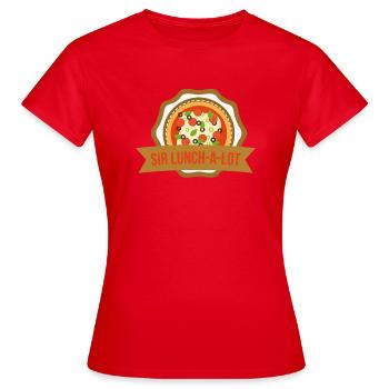 Sir Lunch-A-Lot Geschenk für einen Vielfraß - Frauen T-Shirt - Rot - Vorne - AI Model Female 172 dark (172cm)