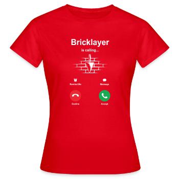 Bricklayer - Women's T-Shirt - red - Front - AI Model Female 172 dark (172cm)