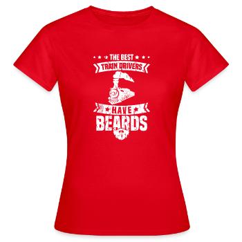 Train driver Train Locomotive Railway driver - Women's T-Shirt - red - Front - AI Model Female 172 dark (172cm)