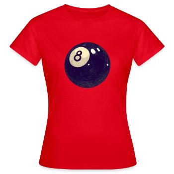 Billard 8-Ball - Frauen T-Shirt - Rot - Vorne - AI Model Female 172 dark (172cm)