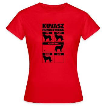Astuces pour chiens Kuvasz - T-shirt Femme - rouge - Devant - AI Model Female 172 dark (172cm)