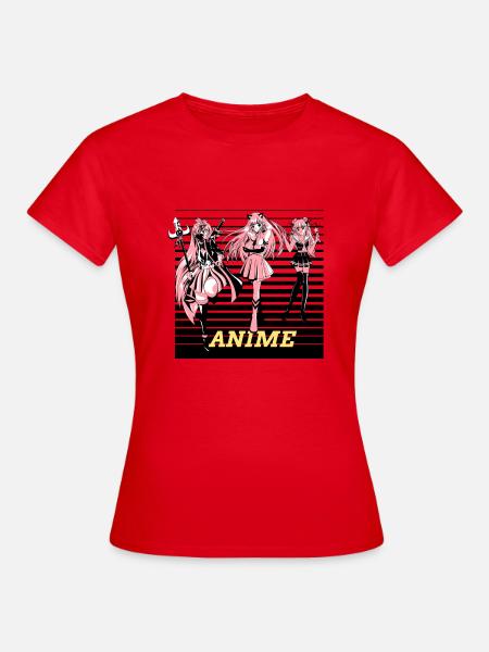 Anime - Frauen T-Shirt - Rot