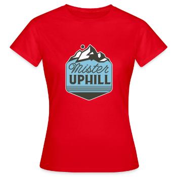 mister uphill - Frauen T-Shirt - Rot - Vorne - AI Model Female 172 dark (172cm)